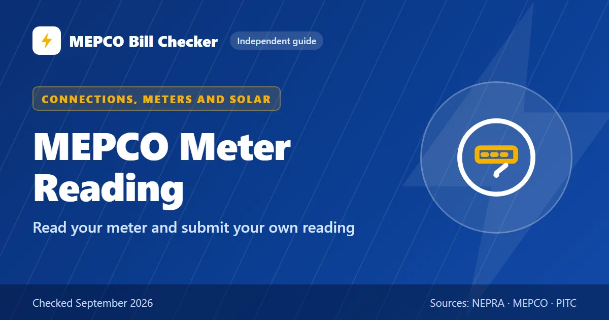 MEPCO Meter Reading title card: Read your meter and submit your own reading